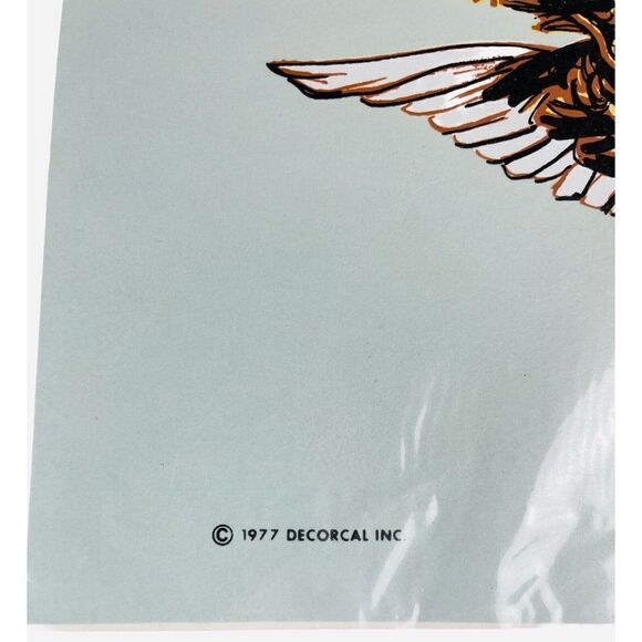 NOS Vintage 1977 Decorcal Transfer Decal Eagle Motorcycle Man Cave Kitschy Craft - Picture 3 of 4